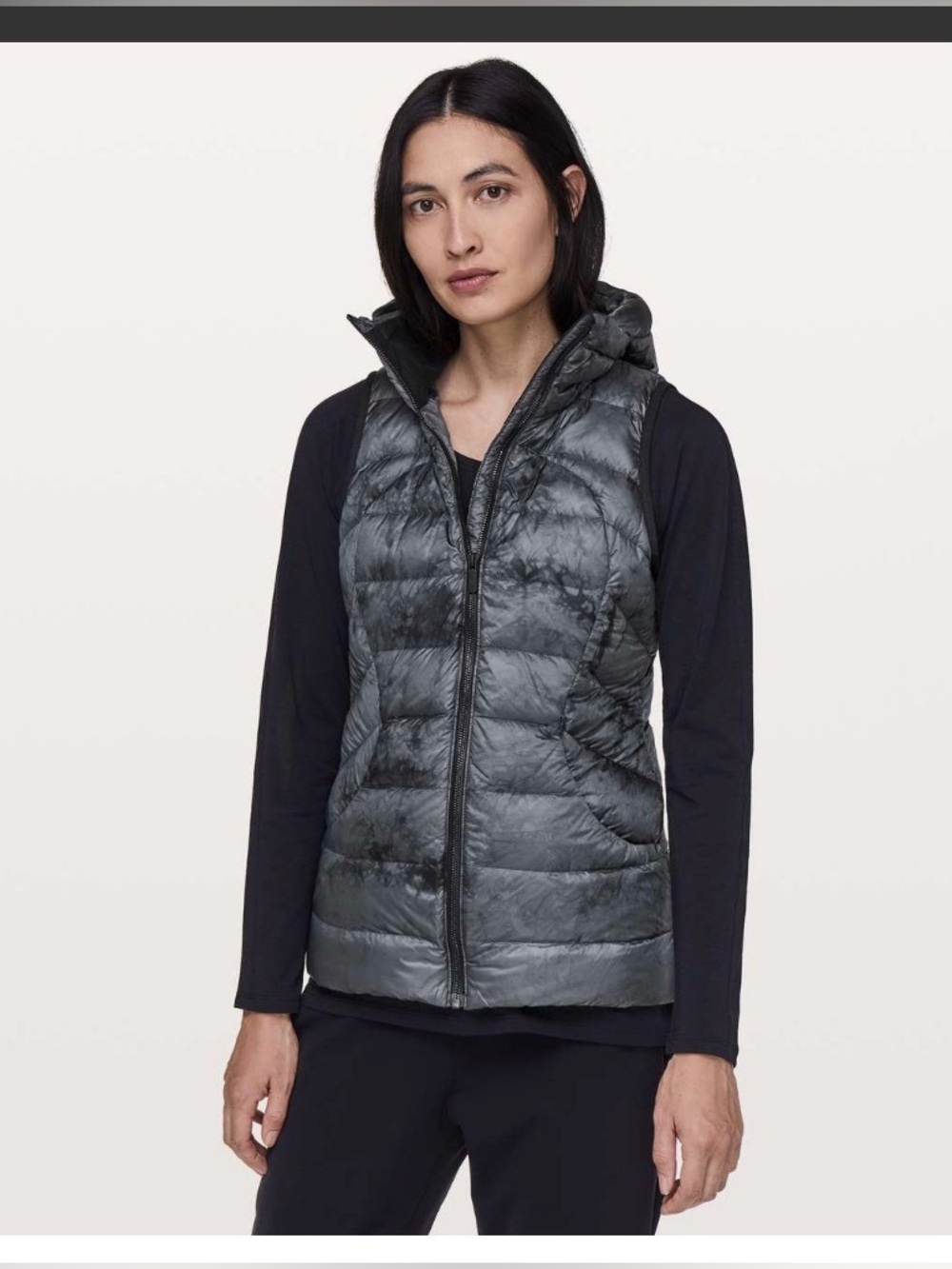 Lululemon Pack It Down Vest in Diamond Dye Melanite Black